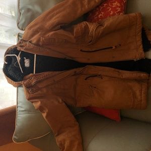 Brown ASOS Winter Parka w/ Black Teddy Fur Lining